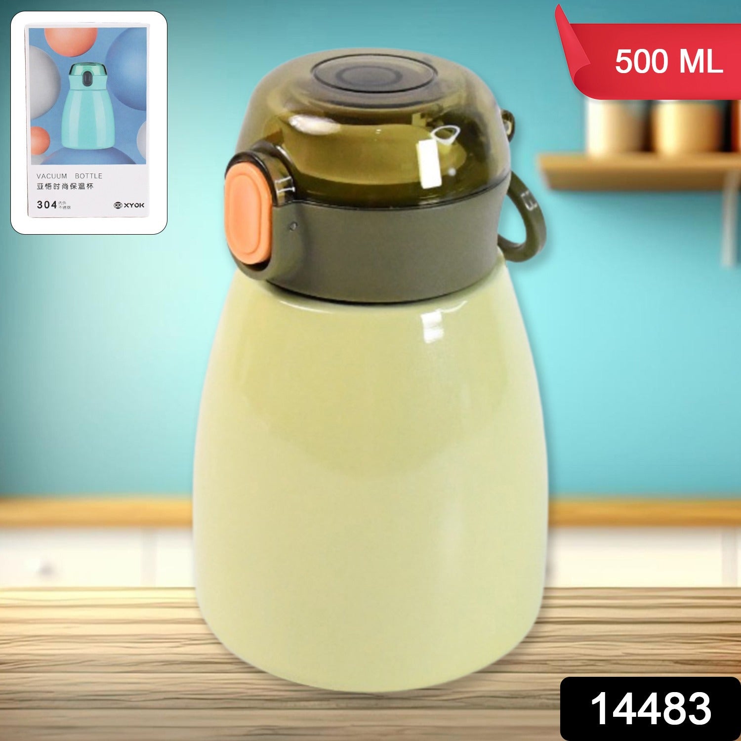 Vacuum Insulation Flask Bottle With Straw For Sports Adult Children (Approx 480ml) Vacuum Insulation Flask Bottle With Straw For Sports Adult Children (Approx 480ml)